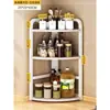 Estante de Almacenamiento para Cocina Esquina de Encimera Estante Triangular para Especias Organizador de Especias de Esquina Estante Multifuncional para Condimentos