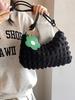 Bolso Nuevo para Niñas 2024 Texturizado Hombro Axila Portátil Casual para Mujer Bolso de Mano Bolsa Suave de Algodón Burbuja Flor
