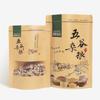Bolsa de Papel Kraft con Ventana Bolsa de Empaque para Cereal con Grano Manchado Bolsa de Empaque para Cereal Bolsa de Papel Autosoportable Autosellable para Alimentos
