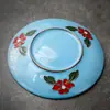 Atacado do Fabricante Porta-copos Esmaltados Cloisonné para Xícara de Chá Kung Fu, Porta-copos para Cerimônia do Chá, Tapetes de Chá de Cobre Esmaltado, Almofadas de Isolamento Térmico, Acessórios