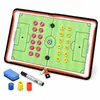 Tablero Táctico Plegable con Cremallera para Entrenador de Fútbol Magnético Doble Cara Borrable Mesa de Arena Portátil Bolsa con Cremallera Tablero Táctico de Fútbol