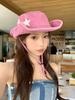 Llamada de chica guapa sombrero retro de vaquero occidental estrella sombrero femenino para exteriores para escalar protección solar sombrero para el sol camping junto al mar