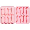 Forma de bolo macia de pata de gato, forma de cubo de gelo para suplemento alimentar de bebê, forma de bolo cozido no vapor para bebê de grau alimentício, ferramenta de silicone para assar