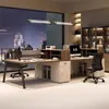Escritorio y silla de oficina para personal, escritorio de oficina simple y moderno, estación de trabajo de oficina para seis personas, mobiliario de escritorio para personal financiero