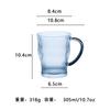 Taza de Café Americano Latte Transparente Rayas Verticales Taza con Asa Restaurante Taza para Bebidas de Jugo Oficina Taza para Beber Colorida