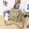 Ins Lindo Bolsito Nuevo Estilo 2022 Estilo Japonés Fresco y Sencillo Bolso Cruzado de Lona para Niña Bolso de Hombro de Estudiante Dibujos Animados