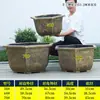 Temu Nuevo Producto Transfronterizo Maceta Grande Hexagonal de Resina Plástica Maceta Hexagonal para Plantar Árboles Maceta Gruesa para Patio Exterior
