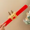 Pulseira de Argola de Pressão de Natal para Crianças Decorações Fofas de Desenho Animado Papai Noel Rena Fivela de Mão Presente para Jardim de Infância