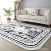 Alfombra de Cachemira de Imitación Simple Abstracta Engrosada Absorbente Felpudo para el Hogar Dormitorio Mesa de Centro Sofá Alfombra Estera Venta al por Mayor