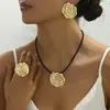 Collares Europeos y Americanos Transfronterizos, Collares Florales de Moda para Mujer Estilo Americano, Conjuntos de Joyería Versátiles y de Alta Gama para Mujer