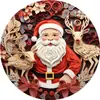 Venda quente transfronteiriça ornamentos acrílicos planos para pendurar série de Natal redondos 3D decoração de casa