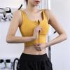 Sujetador Deportivo de Yoga Doble Cara Cepillado Europeo y Americano 2024 para Mujer con Cremallera Frontal, Sujetador de Fitness a Prueba de Impactos, Transpirable y de Secado Rápido