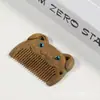 Peine de Sándalo Verde Mini Portátil de Bolsillo Doce Signos del Zodiaco Logo Personalizado Peine de Madera Regalo para Mujer Peine para Bebé