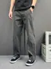 Pantalones Cargo Rectos para Hombre Estilo Montaña para Exteriores, Primavera y Otoño, Lavados, Resistentes al Desgaste, Pantalones Casuales, Holgados, para Senderismo, Ocio, Pantalones Largos Versátiles