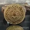 Medalha Comemorativa Maia Moeda Pirâmide Relógio de Sol Moeda Comemorativa Banhada a Prata Artesanato em Metal Presentes Promocionais Arte em Ferro Moeda de Cobre