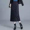 Falda a cuadros de moda y rejuvenecedora para mujer, nuevo modelo otoño/invierno 2026, de cintura alta, adelgazante, corte recto, fluida, elegante, de longitud media