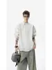 Sudadera Americana Media Cremallera para Hombre Primavera y Otoño Marca de Tendencia Diseño Top Básico de Manga Larga High Street Versátil Cuello Redondo