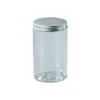 Venta al por mayor en stock de frascos de plástico con tapa de cristal transparente, botellas de plástico PET de grado alimenticio, recipientes para alimentos y frascos herméticos para nueces