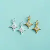 Accesorios de Plata de Ley S925 Chapado Diamante Estrella de Ocho Puntas Estilo K Estilo Ins Colgante de Pulsera Collar Perla Cristal