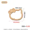 Nuevo llavero de resorte con forma de gato en colores de caramelo, lindo accesorio de hebilla de conexión, accesorio de colgante para llaves con cuentas DIY