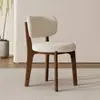 Silla Nórdica Moderna Minimalista para el Hogar de Madera Maciza Silla con Respaldo de Diseño Italiano de Lujo Ligero Silla de Comedor para Apartamento Pequeño