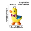 Aço inoxidável 316 dopamina desenho animado fofo pingente de animal esmaltado à mão acessórios de design componentes de joias DIY
