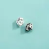 Acessórios de prata de lei S925, contas espaçadoras pequenas de lua crescente, pequenas contas de osso, contas espaçadoras com múltiplos furos, contas soltas para pulseira de cristal e pingentes