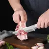 Cuchillo de Camping y Pesca Forjado para Exteriores, Cuchillo para Verduras, Hachuela de Carne Hecha a Mano, Cuchillo de Fruta Portátil de Acero Inoxidable con Patrón de Martillo