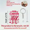 Llavero de Muñeca Nuevo Plano Acrílico Regalo Figura Decoración de Mochila Festiva 2D Caricatura Transfronteriza 67