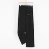 Pantalones Casuales Cortos de Verano para Mujeres de Mediana Edad, Estilo Mom, Color Sólido, Cintura Elástica, Tiro Alto, Colgante, Pantalones de Pierna Ancha de Color Sólido