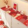 Alfombrilla para Mesa de Aparador de Año Nuevo Mantel Festivo Rojo Mesa de TV 2025 Alfombrilla Protectora para Mesa de Gabinete de Zapatos Alfombrilla Anti-Suciedad