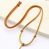 Colgante de jade de moda productos semiacabados accesorios cuerda para colgante seda dorada media cara accesorios de gema universales cuerda hecha a mano