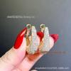 Brincos de cesto europeus e americanos de luxo leve com diamantes completos, galvanização em ouro verdadeiro, moda de alta qualidade, brincos de zircônia incrustados com diamantes em forma de gota d'água, lote de brincos