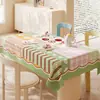 Toalha de Mesa Desenho Animado, Sem Lavagem, Impermeável, À Prova de Óleo, Resistente ao Calor, Estilo Dopamina Creme, Toalha de Mesa Retangular, Protetor de Mesa, Chá