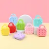 Bolsa de Silicona al por Mayor para Monedas Bolso Mini Colgante para Mochila Cuadrado Bolsa para Auriculares Bolsa de Almacenamiento para Regalo