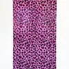 Cortina de Seda para Chuva Rosa com Estampa de Leopardo, Direto da Fábrica, Fundo para Fotos de Festa de Aniversário Feminina, Cortina de Porta com Franjas de Filme de Alumínio