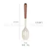 Juego de Utensilios de Cocina de 9 Piezas, Espátula Antiadherente Resistente a Altas Temperaturas, Espátula para Cocinar, Cuchara para Sopa, Mango de Madera, Juego de Utensilios de Cocina de Silicona al por Mayor