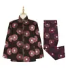 Conjunto de sete peças de vestimentas funerárias para homens e mulheres, traje Tang de brocado de nuvens, conjunto completo de vestimentas fúnebres para idosos, fabricante de artigos funerários