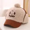 Chapéu Coreano para Bebê Outono e Inverno Quente Pelúcia Boné de Costura para Meninas Proteção de Orelha para Meninos Chapéu Lei Feng Infantil Moderno