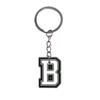 Llavero de letra blanco y negro, colgante pequeño, llavero de pvc de pegamento suave, colgante, pequeña bolsa de joyería, hebilla decorativa, joyería