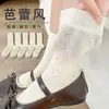 Calcetines Blancos Finos de Verano para Mujer hasta Media Pantorrilla 2025 Nuevo Estilo Ballet Malla Transpirable Calcetines Caídos para Combinar con Mocasines