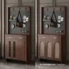 Gabinete de Zapatos Retro de Ratán Entrada de Sala de Estar Agujero Integrado Perchero Taquilla de Almacenamiento para Entrada del Hogar Tablero