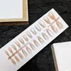 Puntas de Uñas Artísticas Simples Transparentes Estilo Ojo de Gato Anchas Tiras Pre-hechas 30 Piezas Por Tamaño Uñas Portátiles Fábrica Directa Personalización