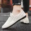 Zapatos Doudou, Zapatos de Malla Hueca Finos Transpirables de Verano, Zapatillas de Suela Suave para Conducir, Zapatos Casuales Ligeros sin Cordones para Hombre