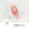 Joyería de mariposa para uñas de celebridad en línea mixta, aleación de metal, tamaño grande y pequeño, decoraciones de mariposa para uñas, accesorios para uñas DIY