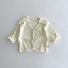 Cárdigan Ligero de Algodón Transpirable para Bebé en Verano Ropa Protectora Solar de un Solo Botón Cuello en V Agradable al Tacto Chaqueta Ropa de Bebé y Niños Verano