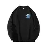 Nova blusa estampada com forro de fleece, moderna e versátil, fashion para jovens, grossa e resistente, moletom masculino de gola redonda