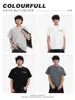 Nasa Americana 2025 Verano Nueva Camiseta de Manga Corta Marca de Moda para Hombre Holgada de Media Manga Cuello Redondo Camiseta Versátil Top