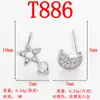 Pendientes de Cobre Puro de Venta Caliente Transfronteriza al por Mayor Mini Exquisitos Copo de Nieve Trébol de Cuatro Hojas Creativo con Incrustaciones de Diamante Material Versátil para Pendientes