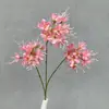 Orquídea artificial 3D de três cabeças, flor de seda feita à mão para decoração de parede de flores de casamento, arranjo floral para casa, arranjo de flores artificiais, transfronteiriço